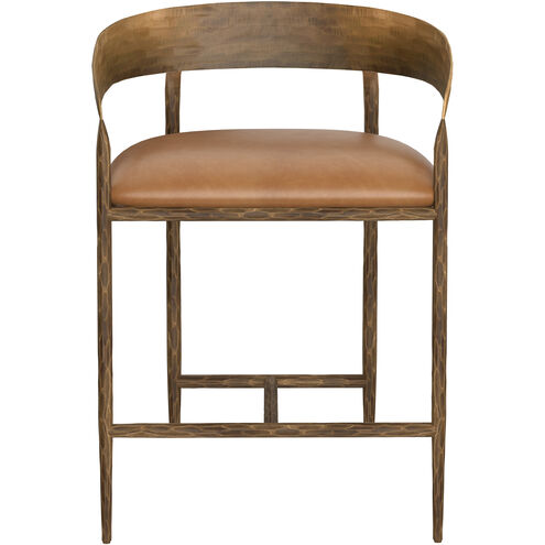 Zanatta 35 inch Tan Leather Counter Stool